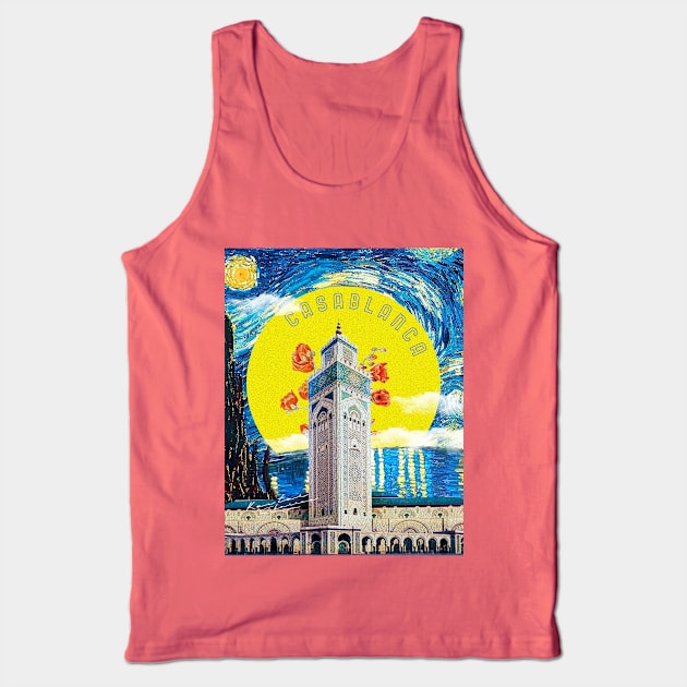 Casablanca vangogh Tank Top by ARTWEARABLE.MA